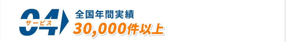 全国年間実績10,000件以上